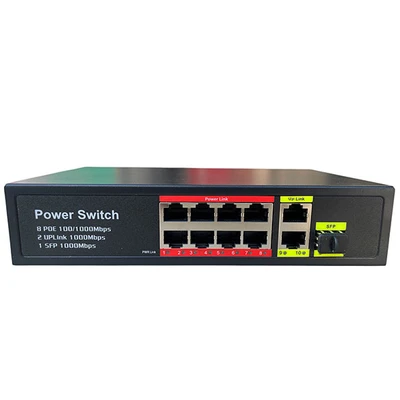 سوییچ 8 پورت 100/10 poe با 2 پورت uplink برند 298