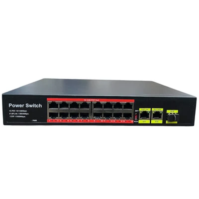 سوییچ 16 پورت 1000 poe با 2 پورت uplink برند 298
